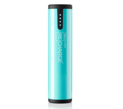 TECHLINK  Recharge 3400 Portable Power Bank - Turquoise